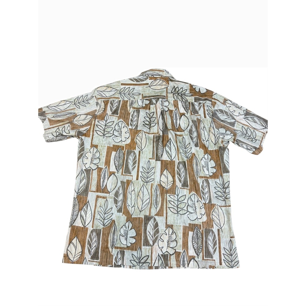Tori Richard Honolulu Mens XL Short Sleeve Button Down Shirt Tropical Leaf Print - Picture 3 of 8